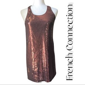 French Connection Sequin Racerback Mini Dress